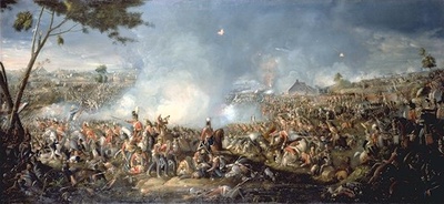 De slag bij Waterloo op 18 juni 1815.